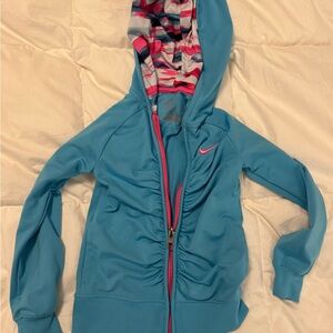 Nike Blue Zip-Up Hoodie